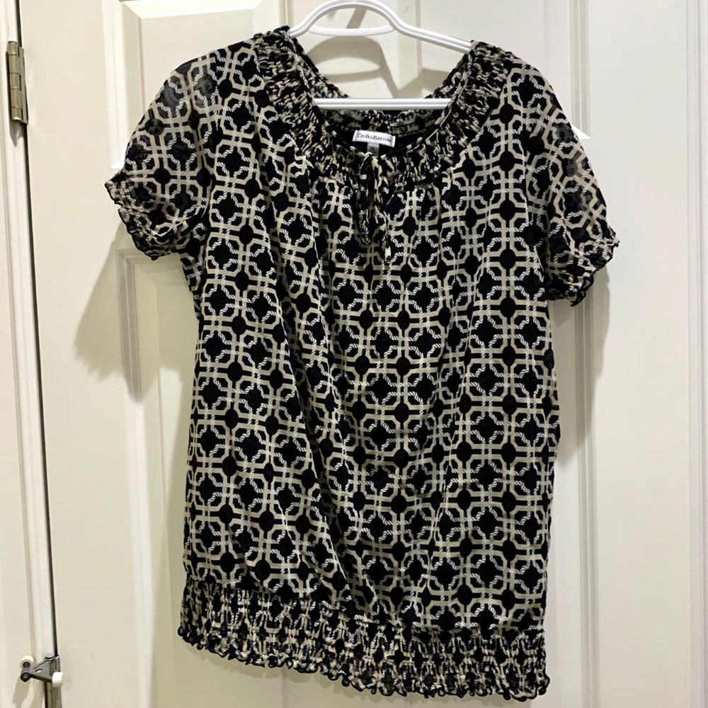 XL Croft & Barrow Printed Blouse Top EUC